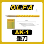 『129.ZSART』日本 OLFA 筆刀 AK-1 切割刀 美工刀 紙雕  附25片 替刃 筆刀刀片