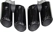 Compatible For Porsche Macan 2014 To 2024(Type 95B) Exhaust tip Upgrade Stainless Steel Triple Layer GTS Black Muffler Tip Nozzle(18-24 Black A)