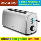 4 SLICE AUTOMATIC TOASTER STAINLESS STEEL MAXIM KitchenPro M4TSS CRUMB TRAY 240V