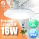 【舞光】LED 微波感應吸頂燈 1-2坪 16W 防塵防水IP66(白光/黃光)