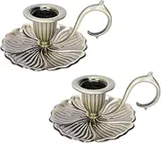 2-Pack Retro Handheld Candle Holder,Vintage Candlestick Holders with Handle Metal Candle Holders for Decorative Christmas,Vintage Bronze Farmhouse,for Party Wedding Christmas Table Home Decor Bronze