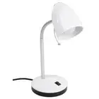 Lara White E27 Table Lamp with Charger by Eglo