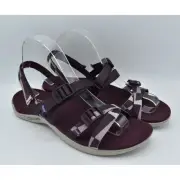 Merrell Womens Size 10 District 3 Burgundy Backstrap Web Sandals Shoes