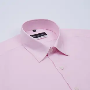 【ROBERTA諾貝達】 日本素材 台灣製 修身版時尚剪裁 品味流行長袖襯衫 粉紅