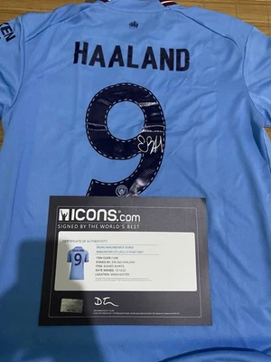 Erling Haaland Signed Jersey & Vinicius JR Signed Jersey Combo