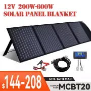 12V 600W Folding Solar Panel Blanket Flexible Solar Mat Mono Charging Power USB