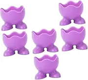 CIYODO 6 Pcs Heat Resistant Silicone Egg Cups Practical Egg Cooker Stands for Kitchen and Dining Use Lightweight and Easy to Handle