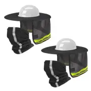 4 Pcs Hard Hat Sun Shade, Full Brim Mesh Hard Hat SunShield, Neck Gaiter Face...