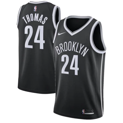 Brooklyn Nets Kid's Jersey (Size 10-12y) NBA Nike Icon Top - Thomas 24 - New
