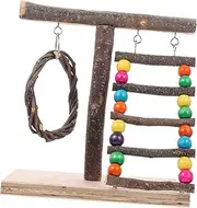 Parrot Perch Training Rack Durable Bird Platform for Parakeets Tabletop Play Area Interactive Chewing Exercise Station for