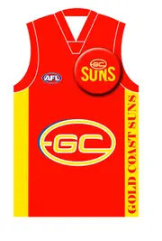 Gold Coast Suns AFL Guernsey Badge Greeting Card