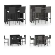 Outdoor Bar Set Table Stools Furniture Chairs Patio Garden 3/5 Piece vidaXL