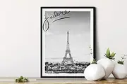 Eiffel Tower Poster Paris Jadore Print Travel France Print Paris Illustration Home Decor Travel Poster Black And White Paris Wall Art