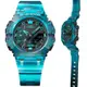 CASIO卡西歐 G-SHOCK 全新錶殼 智慧藍芽 碳纖維核心防護雙顯錶-GA-B001G-2A 土耳其藍 半透明