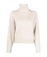 Brunello Cucinelli Turtleneck Ribbed Sweater XS,L,M White