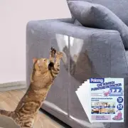 Anti Cat Scratch Furniture Protector-12 Pack Single Side Couch Protector, Self-A