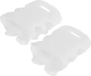 2pcs Punch- Bracket Miniature Ladder for Fairy Garden Dry Rattan Decorations Electrostatic Duster Miniature Ladder Model Piggy Banks Mini Ladder White