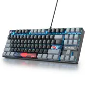 75% Percent Gaming Keyboard Mechanical with Red Switch 87 Keys Wired RGB TKL ...