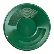 ASR Outdoor Green 10 Inch Gold Mining Pan for Gold Prospecting 2 Riffle Types