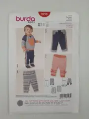 Burda Sewing Pattern 9398 Toddlers Pants Pattern Size US 1M-18M EUR 56-86 NEW