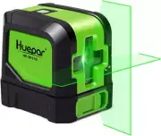 HUEPAR Laser Level Self-Leveling - 100 Feet DIY Bright Green Cross Line Laser Le