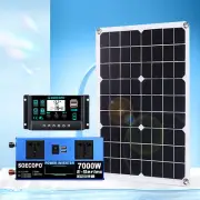 7000W Solar System Kit 12V/24V To 110V/220V 100A Controller 500W Inverter SystPc