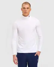 Men's 19th Roll Neck Top - WHITE - WHITE