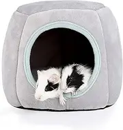 ONEJU Guinea Pig Bed and Hideout - Cage Accessories for Rabbits, Hamsters, Chinchillas, Ferrets and Other Small Animals - Gray