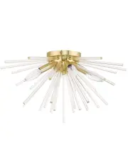 Livex Utopia 4 Light Satin Brass Ceiling Mount