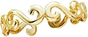 [JewelryWeb] 14k Yellow Gold Polished Swirls toe ring-toe ring for Women