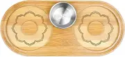 Salt Rimmer - Margarita Salt Rimmer Set | Rimmers For Drinks | Margarita Rimmer | Wooden Cocktail Rimmer Bartender Tool, Drink Rimmer Tray With Stainless Steel Bowl For Margarita, Cocktails, Drinks