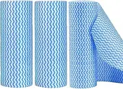 MBBUROYY Disposable Cleaning Cloths,Reusable Dish Cloth,Handy Cleaning Wipes,Absorbent,Quick-Drying,50 Count/Roll,3 Rolls Blue
