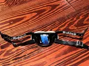 Game Used RIDDELL Medium Hard Cup High low Mount Football Helmet Chinstrap Black