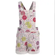 TRESPASS GIRLS SUMMER DUNGAREE SHORTS 5 - 8 YEARS