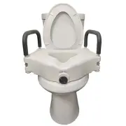 Raised Toilet Seat with Lock & Arms Blue Jay Retail Each