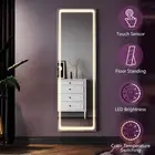LED Lighted Full-Length Mirror Wall Mount Dressing Large Vanity Mirror 160x50cm