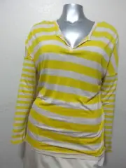 NWT OLD NAVY TOP BLOUSE TUNIC SHIRT Size L Striped Long Sleeve 100% rayon NWT