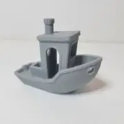 Plastic Tugboat Figurine 3D Printed Boat For Board Games And Decoration (Silver)