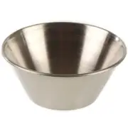 60 Pack - 4 Oz Stainless Steel Sauce Cups - Round Condiment Containers