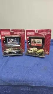 (2) COCA-COLA "Billboards" Classic Side by Side "Johnny Lighting" Diecast Cars