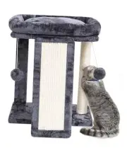 SYANDLVY Small Cat Tree with Perch, Cat Scratching Board for Indoor Cats,