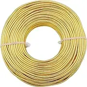 YTKavq Aluminum Craft Wire,14 Gauge Aluminum Wire Jewelry Making Wire Metal Wire for Craft Jewelry Making Wire DIY Metal Craft Art Wires(Gold,100FT)