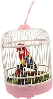 Creative Simulation Bird Cage with Realistic Sound Voice Control Singing Birds for Fun for Home and Office Decor Engaging Educational