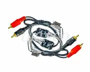 2)CAR AUDIO STEREO SPEAKER WIRE TO RCA ADAPTER LINE OUT HIGH LEVEL LOW CONVERTER