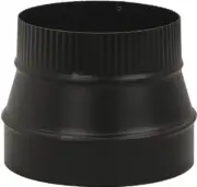 Black Stove Pipe Flue Reducer, 24-Ga., 8 x 6-In. BM0079