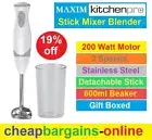 STICK MIXER BLENDER MAXIM HAND HELD MIXER BLENDER CHOPPER CRUSHER WHISK PUREE