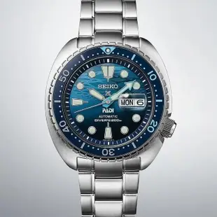 【SEIKO 精工】官方授權 PROSPEX PADI 海龜 陶瓷錶圈200米潛水機械錶 SRPK01K1/4R36-06Z0F(漸層藍 SK034)