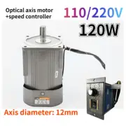 110V 220V 120W Optical Axis Deceleration Geared AC Motor With Speed Controller