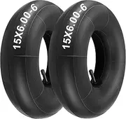 2PCS 15x6.00-6 Inner Tube for Lawn Mower, Snow Blower, Riding Mowers, ATVs, Go-Karts, Golf Carts - Heavy-Duty Inner Tube with TR-13 Straight Stem Valve