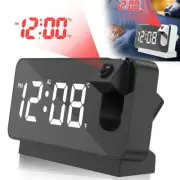 Digital Mirror Alarm Clock LED Display Projector Home Alarm Clock USB Charging